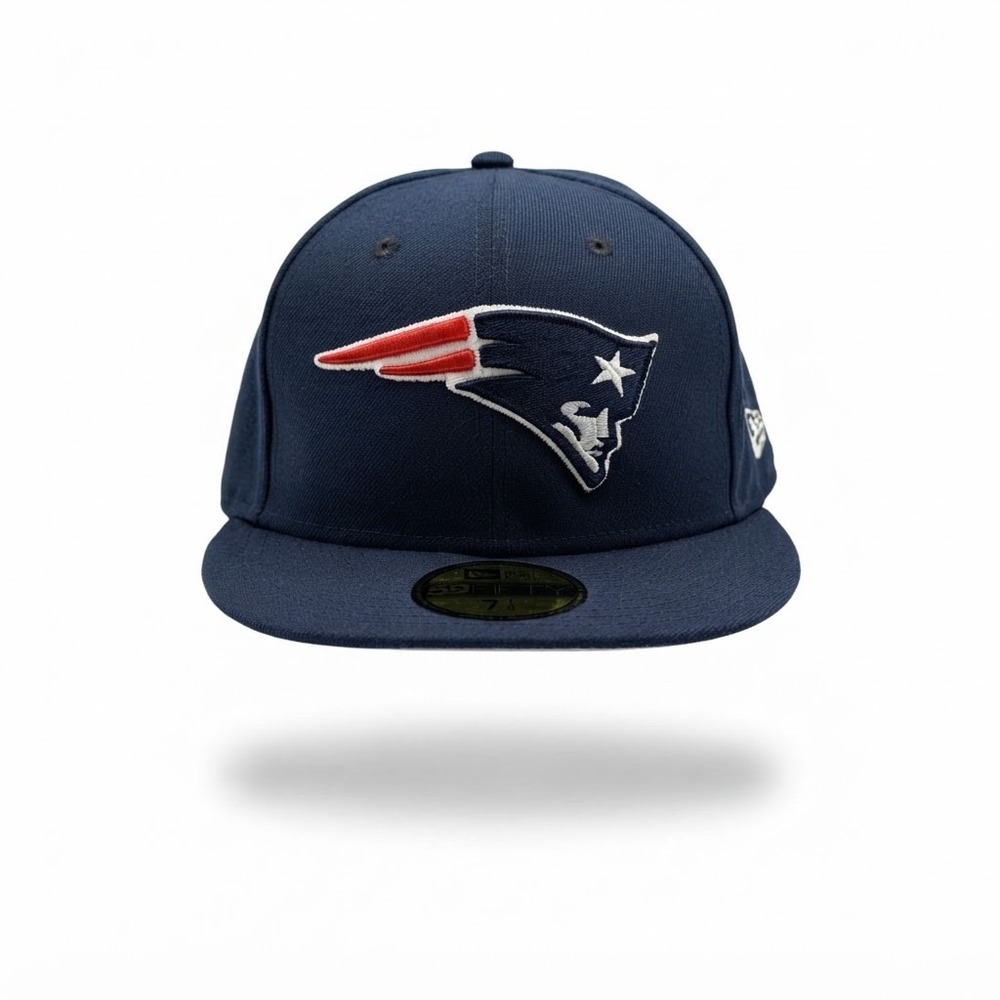 New England Patriots New Era 59FIFTY Hat Men 7 1/8 Navy New NFL Fitted Cap